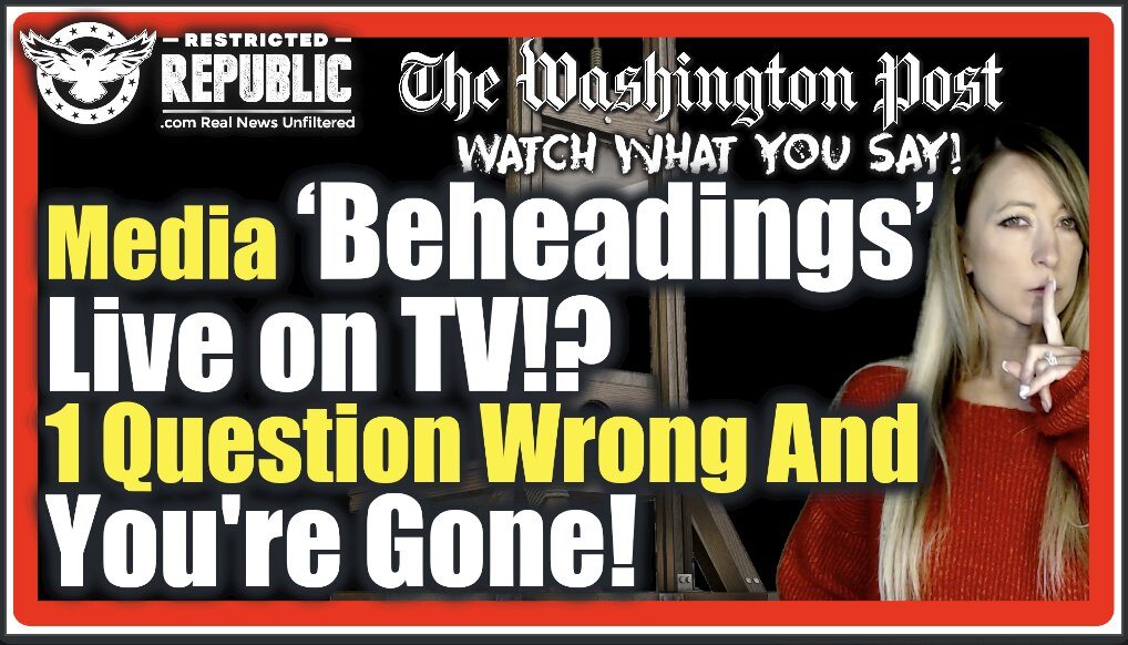 Media ‘Beheading’ Republicans Live On TV! Respond Wrong and Get The Ax!