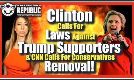 Clinton Calls For Criminal Laws Against Trump Supporters & CNN Calls For Conservatives Removal!
