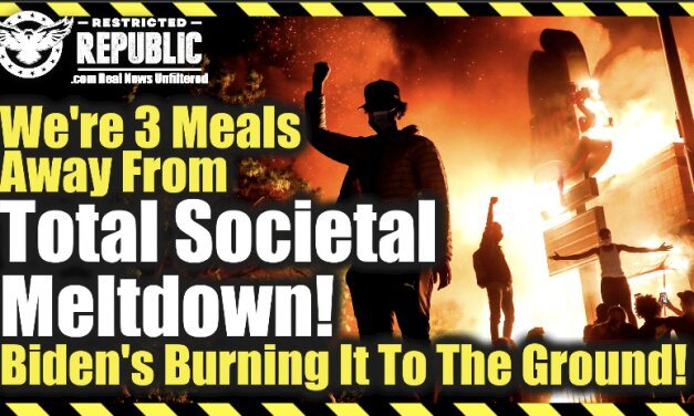 We Are 3 Meals Away From Total Societal Meltdown—Biden’s Burning It To The Ground!