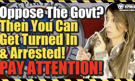 Oppose The GOVT? Then You Can Get Turned In & Arrested—Paying Attention Yet?
