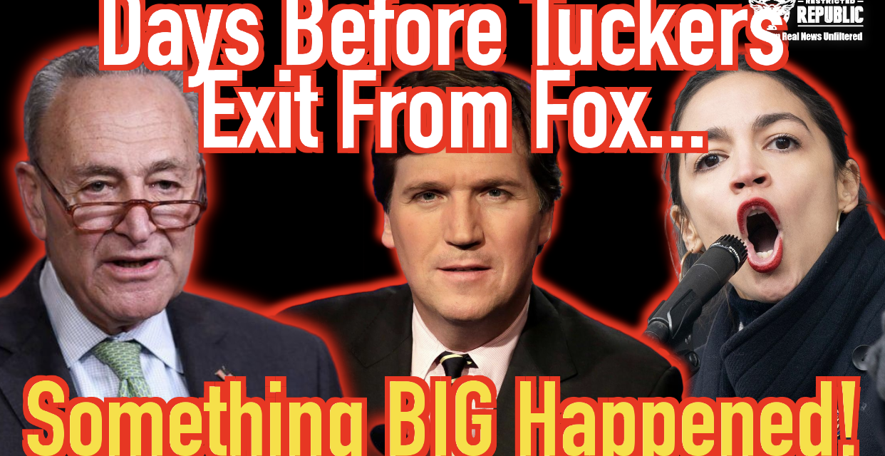 Days Before Tucker Carlson’s Exit From Fox Something BIG Happened—Here’s What They’re Not Saying!