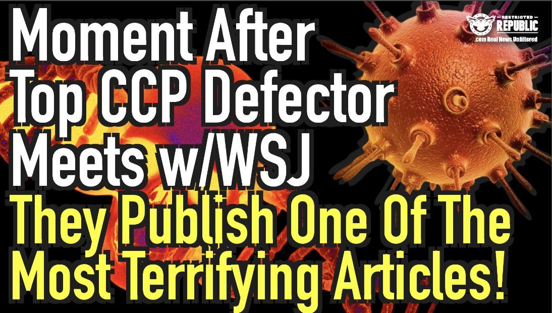 Moments After Top CCP Defector Meets w/WSJ They Publish One Of The Most Terrifying Articles!