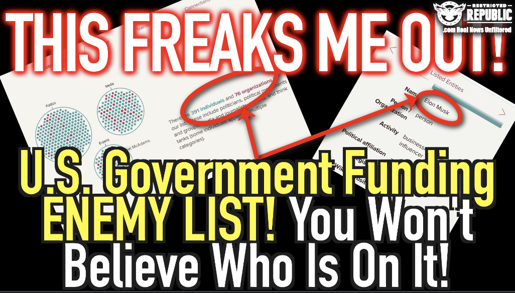 This Freaks Me Out! U.S. State Department Funding Real Enemy List! You Wont Believe Who’s on It! As Dems Call For Re-Education Camps!