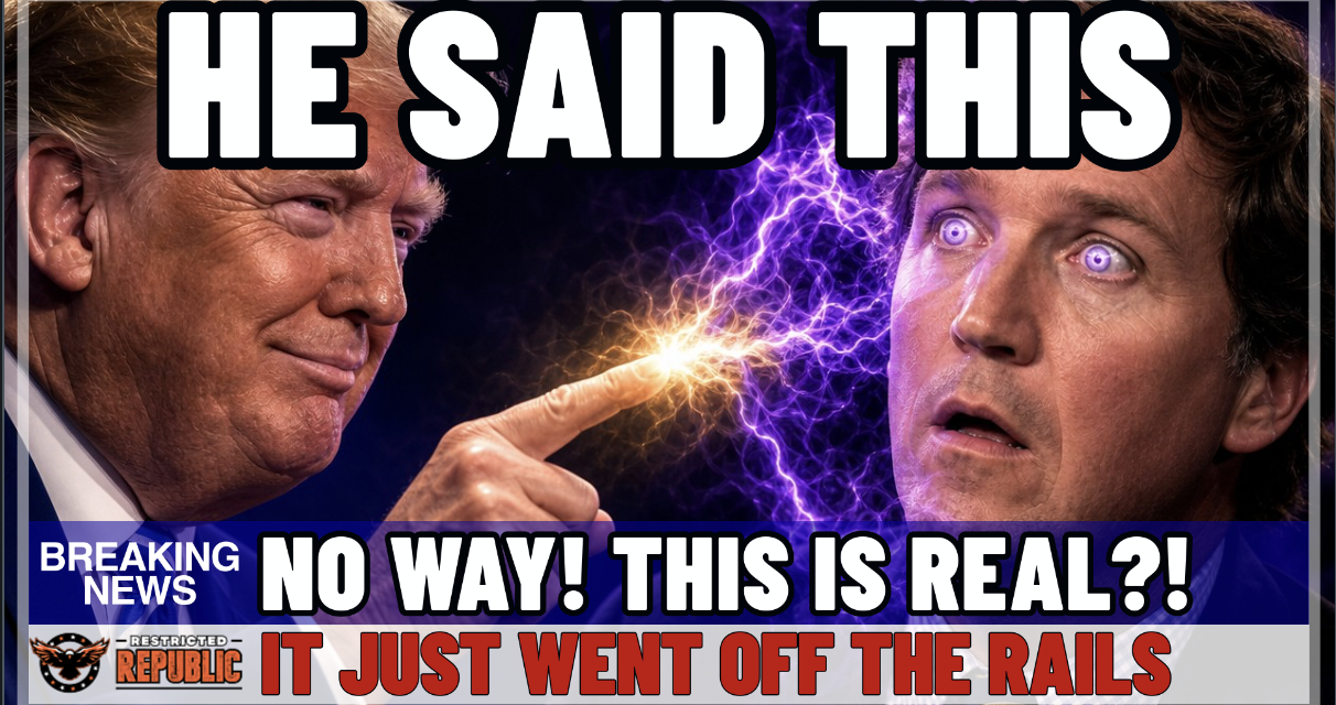 WTH Did Tucker Just Accuse Trump Of? Things Just Went Off The Rails! 