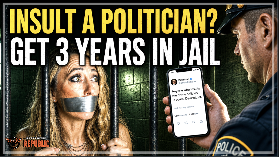 Red Alert! Now If You Insult a Politician, You Can Go To Jail for 3 Years & Pay a Heavy Fine! 